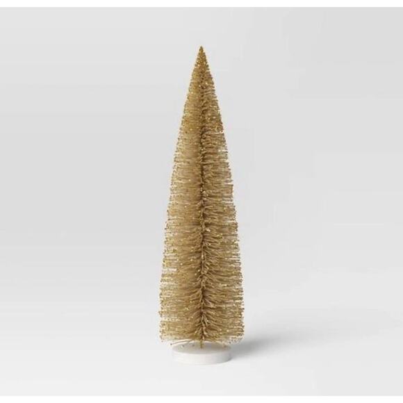 Wondershop Golden 36" Christmas Bottle Brush Tree Sculpture - - Picture 1 of 3